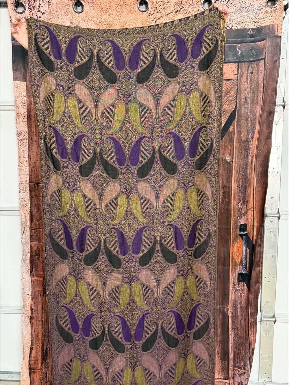 Pashtana 70% Pashmina 30% Silk Elegant Patterned Shawl Scarf
